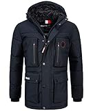 Geographical Norway Herren Winterjacke Parka Jacke Kapuze Hoodstrings...