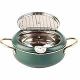 Fritteusentopf, Japanischer Frittiertopf aus Edelstahl, mit Thermometer,...