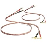 WOWLED 2 x 3m 13AWG HiFi Lautsprecherkabel mit Bananensteckern, Audiophiles...