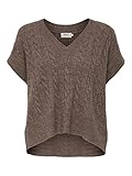 ONLY Strick Pullunder V-Neck Loose Fit Pullover Ärmellos Zopfmuster RIPP...