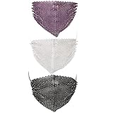 TOPPERFUN 3 Stück Damen Party Masken mit Strasssteinen ABS Material...
