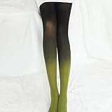 Strumpfhosen Damen Blickdicht Bunt Gradient Pantyhose Vintage Strumpfhose...