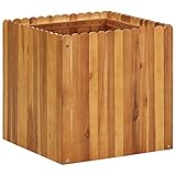 TEKEET Wohnmöbel Garten Hochbeet 50x50x50cm Größe Massives Akazienholz