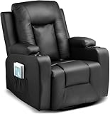 LUCKRACER Relaxsessel Fernsehsessel mit Liegefunktion und Fußstütze,...