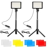 Ci-Fotto LED Video Licht 2-Pack die Fotografie, Dimmbare 5600K USB...