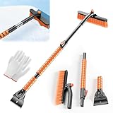 YushengTai Eiskratzer Auto mit Schneebesen 98cm - 2-in-1 Teleskop...