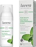 lavera, PURE BEAUTY Hautbildverfeinerndes Fluid reduziert Glanzbildung...