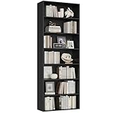 FirFurd Bücherregal, Regal mit 7 Fächern, Bücherschrank, Standregal,...