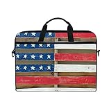 FANTAZIO Stars and Stripes Laptop-Schultertasche, Kuriertasche für 35,6 cm...
