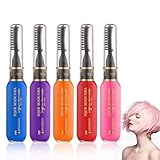 5 Stück Haarmascara,Temporäre Haarfarbe,Sofort Haarfarbe Farbstoff für...