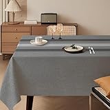 Kiatuniya Tischdecke Abwaschbar Grau Tischdecken 140x100cm Modern...