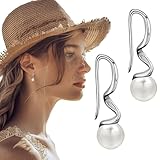 Geschenke zum Muttertag für Sie, WGXIA Perlen Creolen für Damen 925...