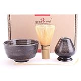 Goodwei Japanisches Matcha-Set mit Besenhalter, 4-teilig (Goma), Keramik,...