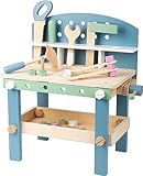 small foot Werkbank 'Nordic' Kompakt aus Holz, Kinder Werkbank mit Werkzeug...