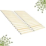 INNOVAHOME Rollrost 160x200cm - Zweiteilig (2x80cm) - 2x18 Flexible Latten...
