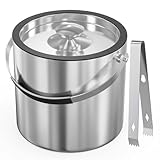 FiveHome 3,2L Edelstahl Eisbehälter mit luftdichtem Deckel, Sieb und...
