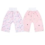 Amosfun 2Pcs Windel Hosen wasserdichte Saugfähig Atmungs Baby Töpfchen...