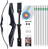 Recurve-Bogen-Set mit 8 Pfeilen, 30-40 lb Bogenschießen-Takedown-Bogen...