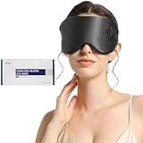 Telepepe beheizte Augenmaske, 1500mAh Wärmebrille mit Akku ohne Kabel, 3...