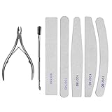 LUCKDANO Nagelkit, Maniküre Kit für Frauennagelfeile und Puffer mit...