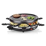 Princess Raclette 6 Grill Party, Für 2–6 Personen, Runde...