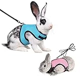 Weiches Kaninchen Geschirr Mit Leine - 2 Stück Mesh Kätzchen Haustier...