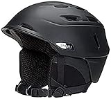 SMITH Erwachsene Skihelm Camber, Schwarz matt/Grau, 51-55