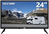 JTC 24 Zoll HD TV JTCT24H39241 mit **12-Volt/230-Volt-Anschluss** und...