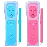 SWCTIM Wii Controller 2 Pack,Wii U Controller mit Silikonhülle und...