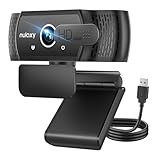 Nulaxy C900 Webcam mit Mikrofon, FHD 1080P Webcam mit Abdeckung, USB Plug &...