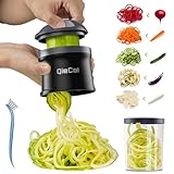 Spiralschneider Gemüse mit Behälter- 4 in 1 zucchini spiralschneider...