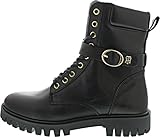 Tommy Hilfiger Damen Low Boot Stiefel Buckle Lace Up Stiefeletten, Schwarz...