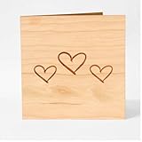 Original Holzgrußkarte - Liebeskarte & Valentinskarte - 100% Made in...
