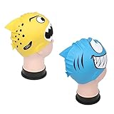 VICASKY 1Stück Niedlicher Cartoon Fisch Schwimmhut Silikon für Jungen und...