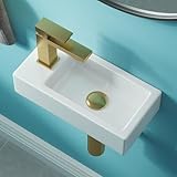 Waschbecken Klein Gäste WC, Hängewaschbecken Bad Mini Keramik Waschtisch...