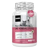 animigo Vitamine für Hunde & Katzen - 365 Multivitamin Tabletten - Mit...