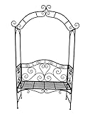 Spetebo Metall Sitzbank mit Rosenbogen - 200x124x48 cm - Outdoor Lounge...