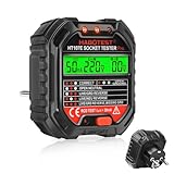 diymore Steckdosentester mit RCD-Prüfung und LCD-Voltage-Display,...