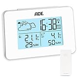 ADE Digitale Wetterstation Funk mit Außensensor | Innen und...