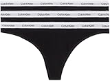 Calvin Klein Damen 3er Pack Strings Thong Unterwäsche, Schwarz...