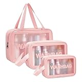 Aucuu Reise Kulturbeutel, Kosmetiktasche, Transparente Kulturtasche Damen,...