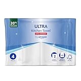 by Amazon Ultra-Küchenrolle (Extra Saugfähig), Weiß, 4 Rollen (1 Pack à...