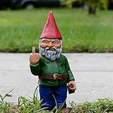 Runsmooth 15 cm Gartenzwerg-Statue, OrnamentThe Go Away Gnomes, lustige...