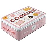 Nostalgic-Art Retro Vorratsdose Flach, 2,5 l, Wonder Cookies –...