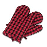Abbott Collection Buffalo Ofenhandschuhe, Baumwolle, kariert, 30,5 cm, Rot...