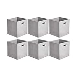 Amazon Basics Aufbewahrungswürfel aus Stoff, faltbar, mit ovalen Ösen,...