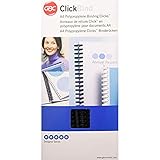 GBC 388064E ClickBind Binderücken, 12 mm, 95 Blatt Kapazität, A4, Ring...