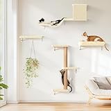 FUKUMARU Kletterwand Katzen Set, 10-teilig Katzen Kletterwand Set, aus...