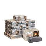 PALIGO Braunkohlebriketts 10kg x 50 Gebinde 500kg 1 Palette Kaminbriketts...