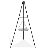 CCLIFE Schwenkgrill mit Grillrost 205cm hoch Drehbar Rutschfester Grill...